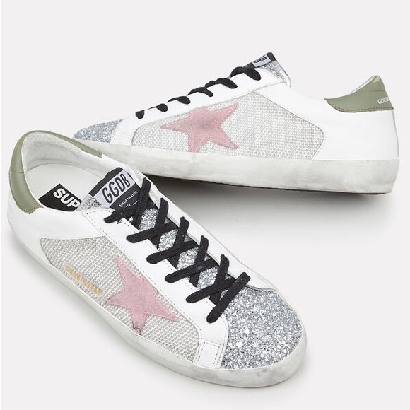 Superstar Glitter Mesh Low-Top Sneakers GGDB 38 - Picture 1 of 11